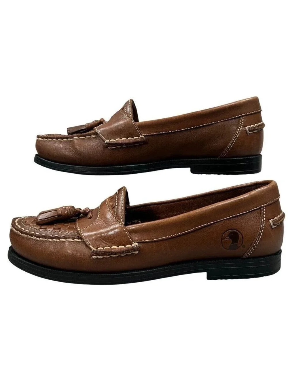 Duck Head Brand Co. Men's Brown Leather Kiltie Tassel Loafers Size 8